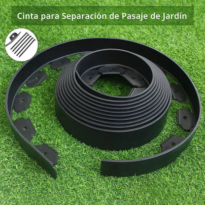 Separador Jardin Cesped Piedras Pasto Plantas Exterior 6x10m