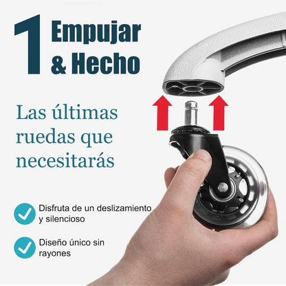 Pack X6 Ruedas Giratorias 3 Pulgadas Rueda Multiuso