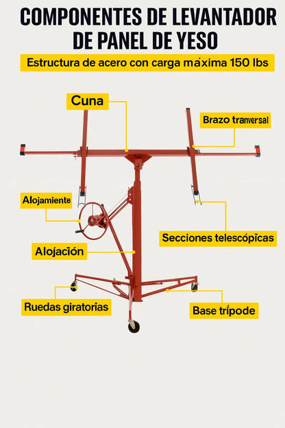 Andamio Elevador De Placas Yeso Volcanita 3.5 Metros Altura