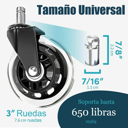 Pack X5 Ruedas Giratorias 3 Pulgadas Rueda Multiuso