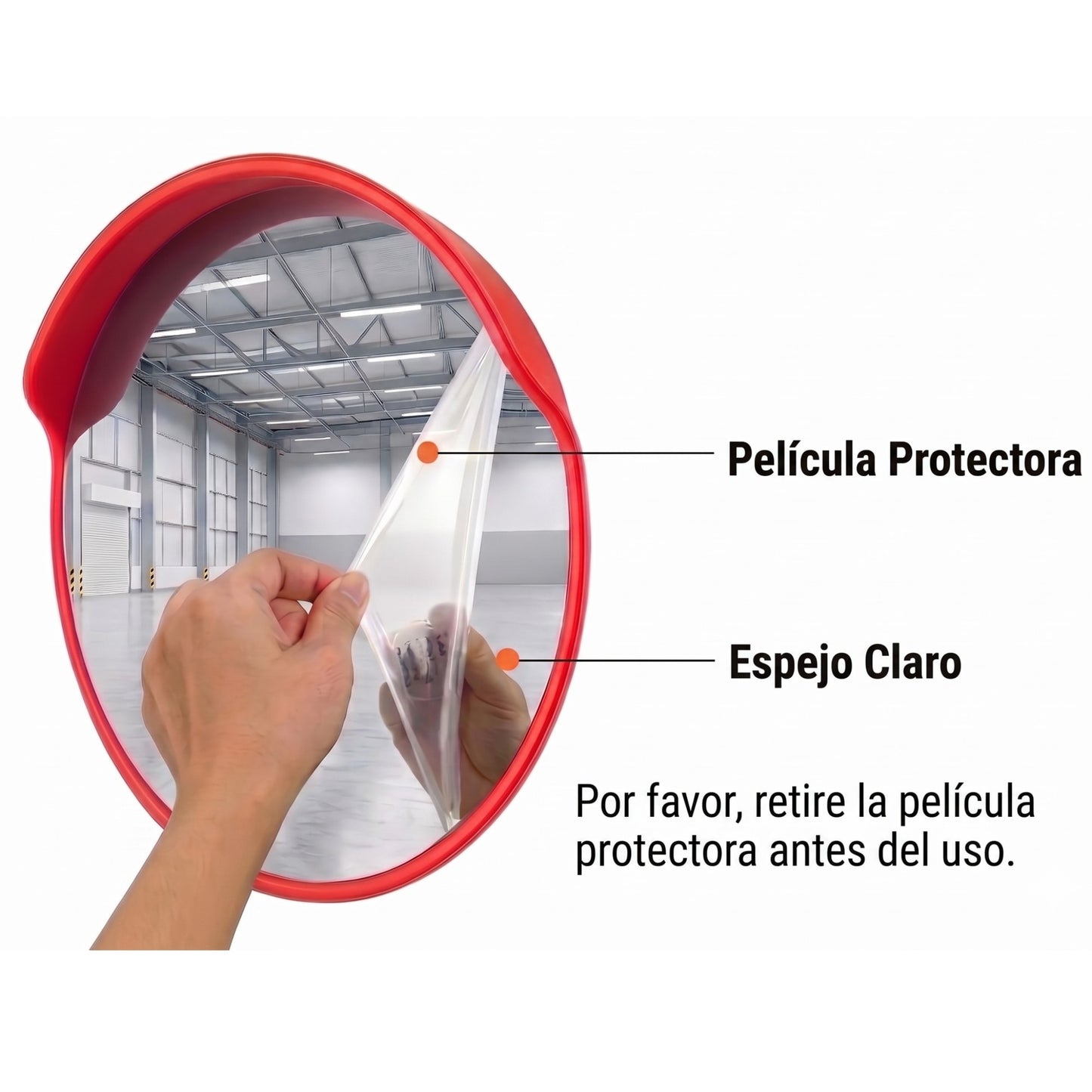 Espejo Convexo 45cm Panorámico Seguridad Exterior Interior