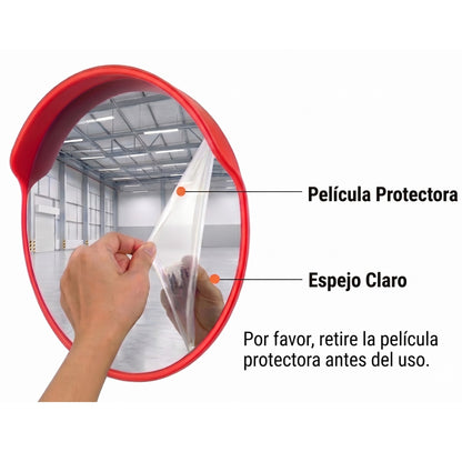 Espejo Convexo 45cm Panorámico Seguridad Exterior Interior