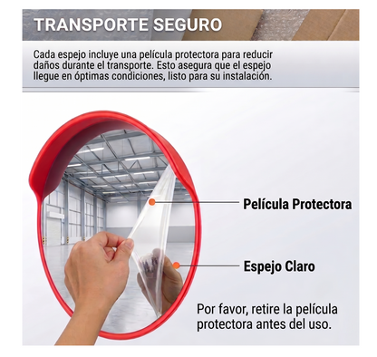 Espejo Convexo 60cm Panorámico Seguridad Exterior Interior